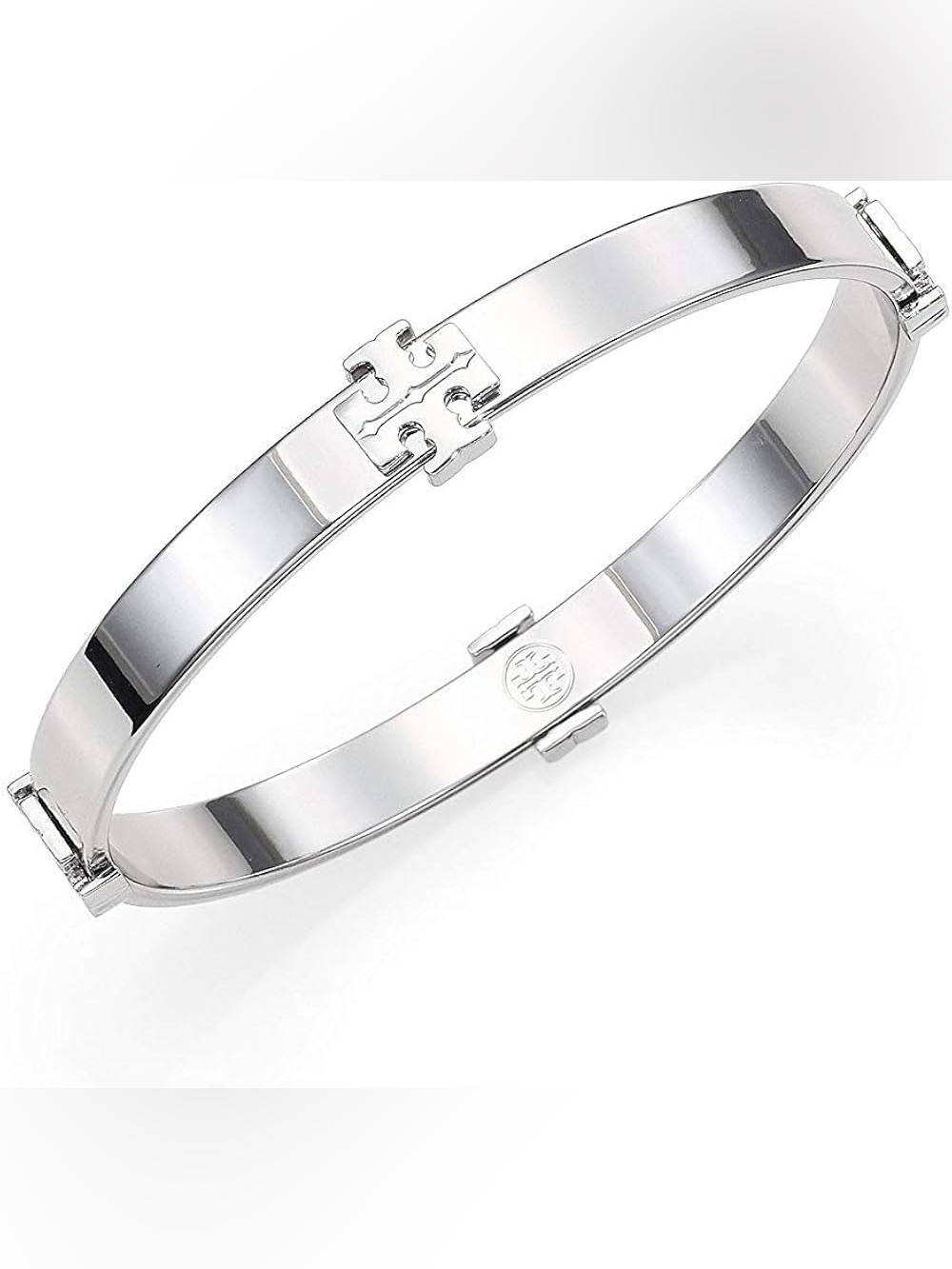 Tory Burch Silver Logo Cuff Bracelet